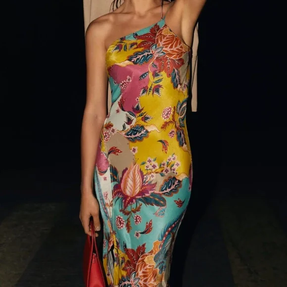 NWOT - Bl-nk One-Shoulder Slip Dress - Picture 1 of 9